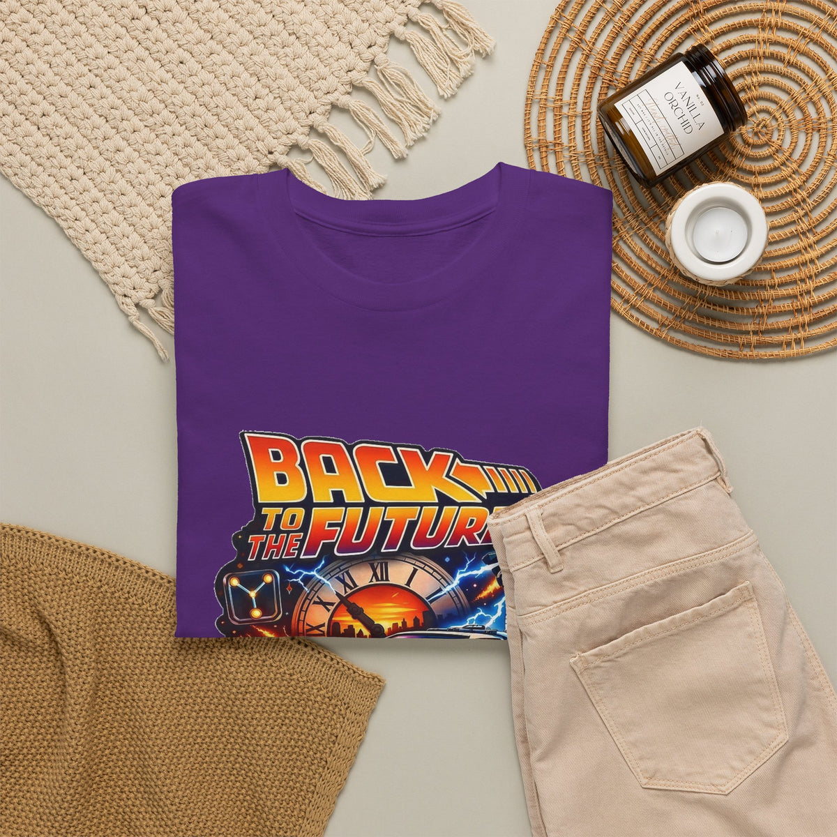 Back to the Future Graphic Tee – Retro 1985 DeLorean Design