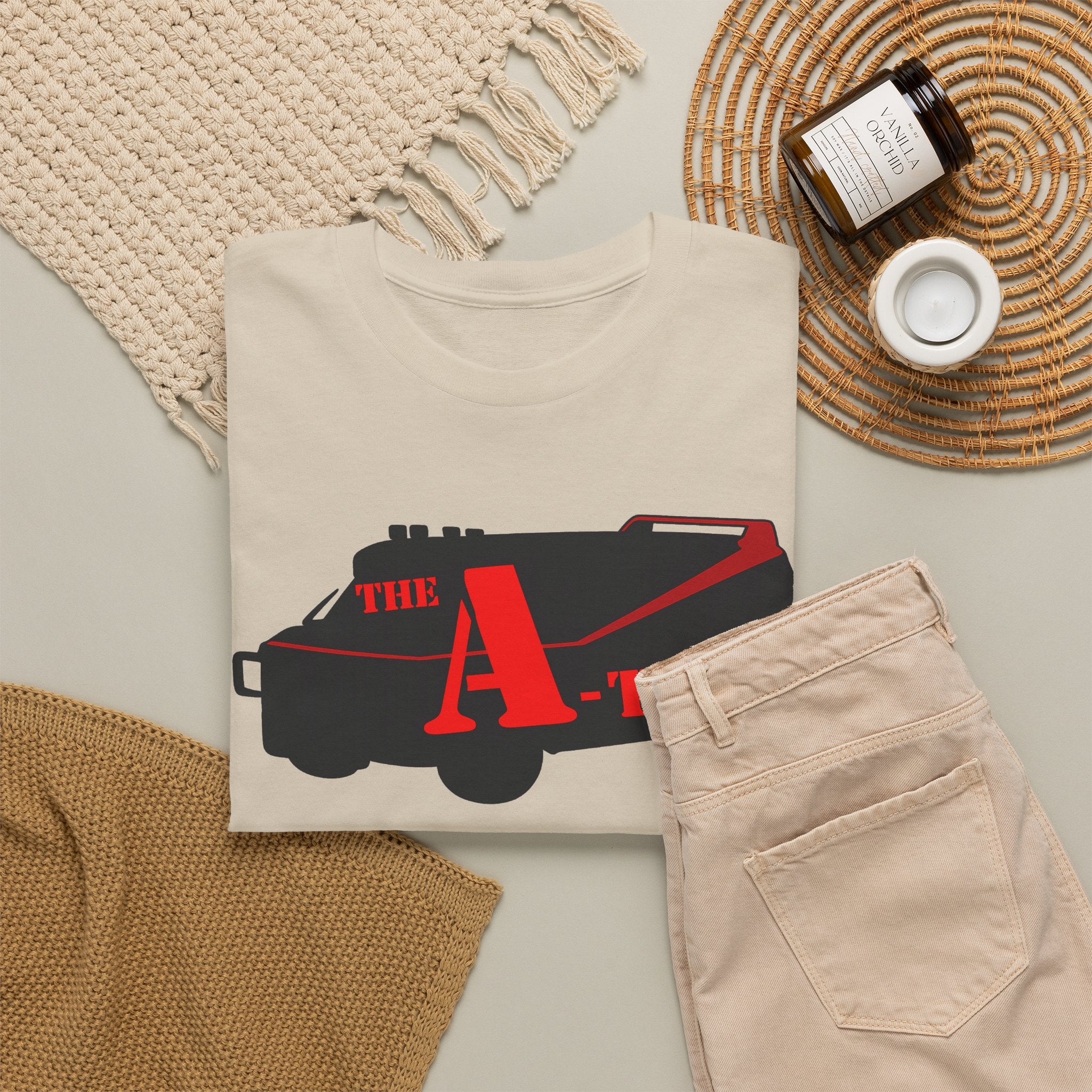 A-Team Van Graphic Tee — Retro Action TV Logo T-Shirt