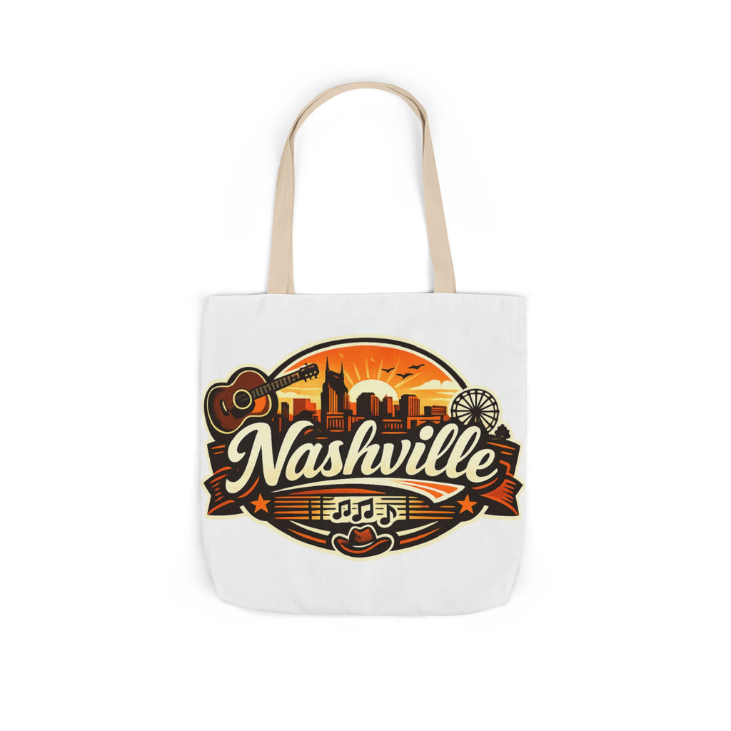 Nashville Sunset Tote Bag — Country Music Skyline Canvas Tote