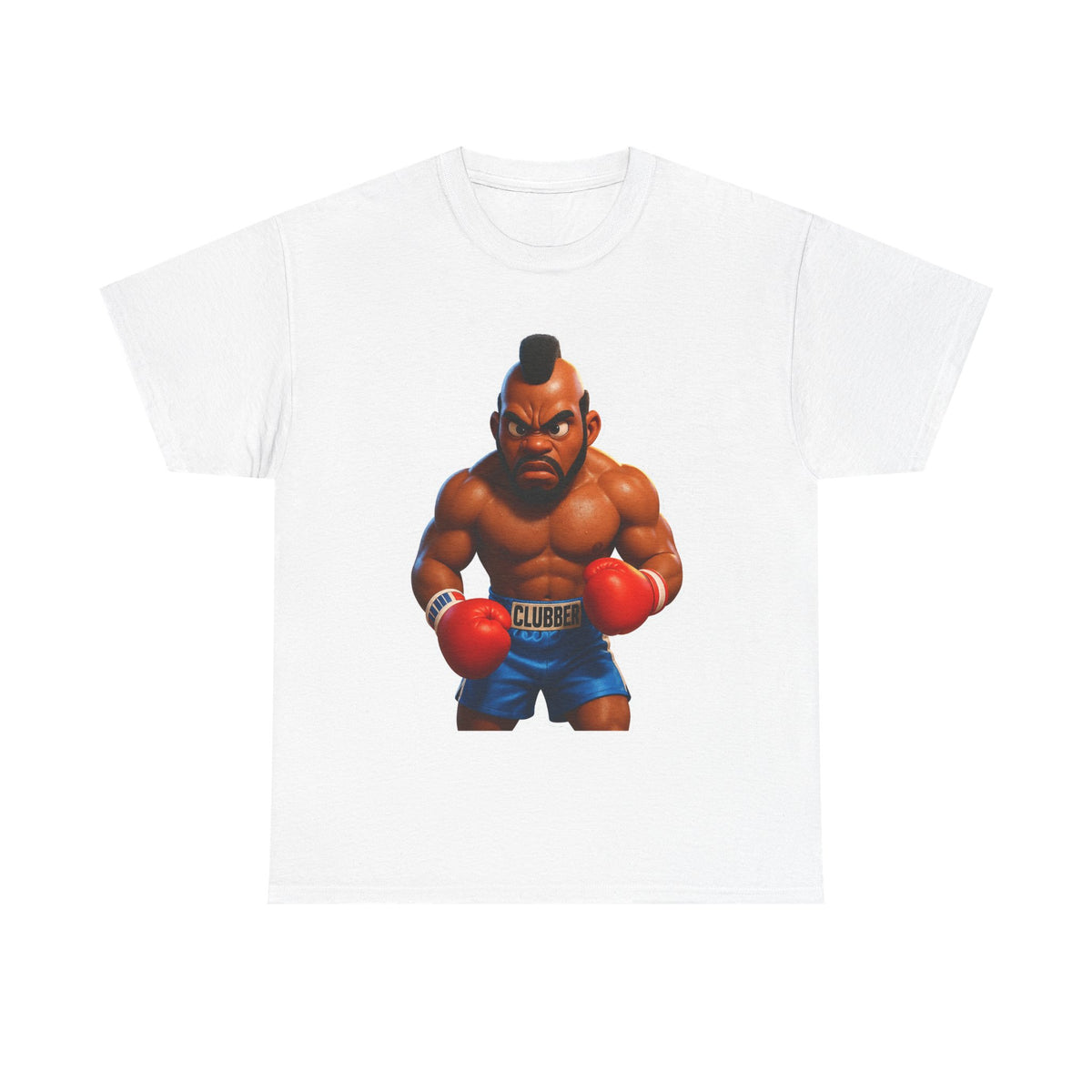 MR T Clubber Lang Boxer Character Tee — Tough Guy Cartoon Boxing T-Shirt