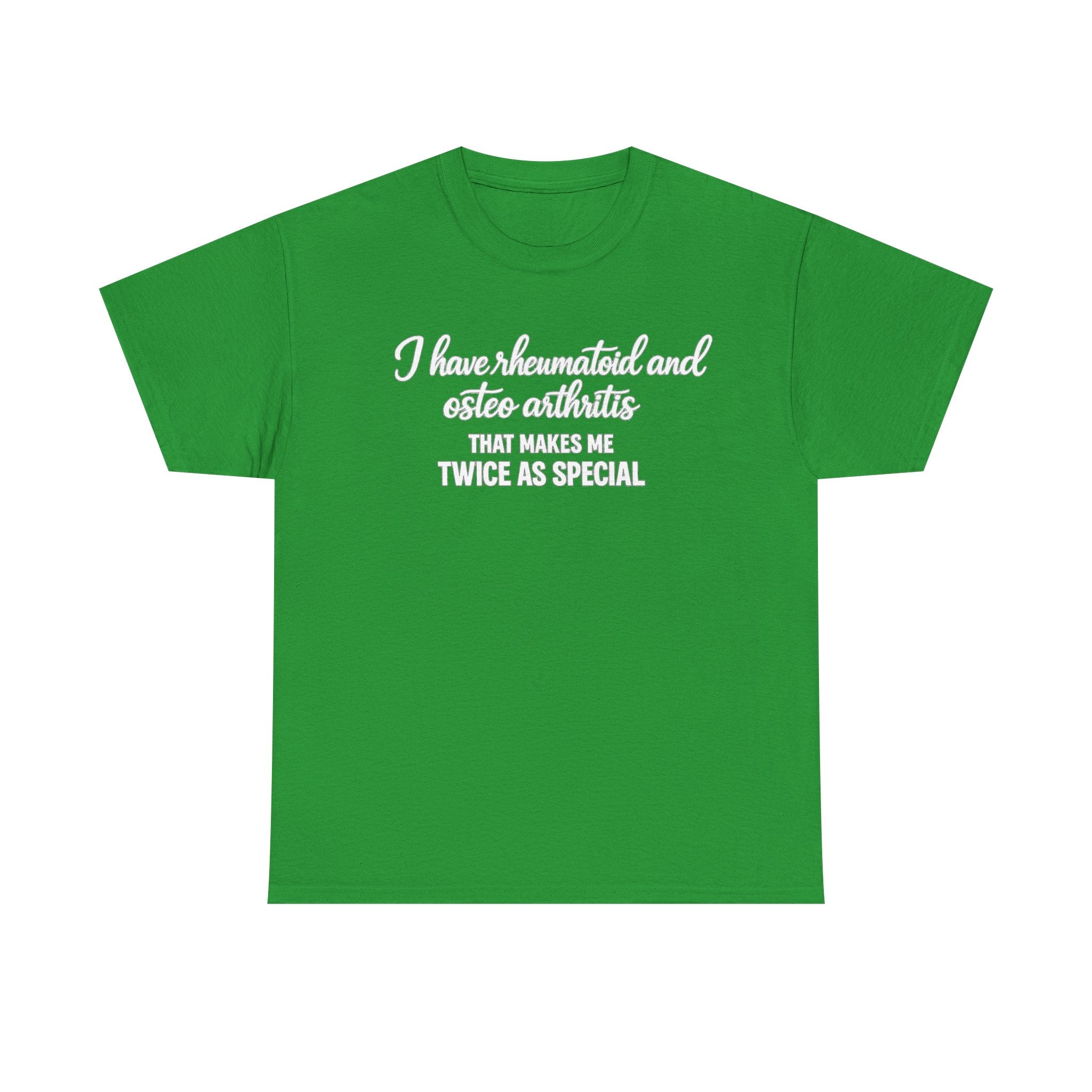 Rheumatoid & Osteoarthritis Awareness T-Shirt – "Twice As Special"
