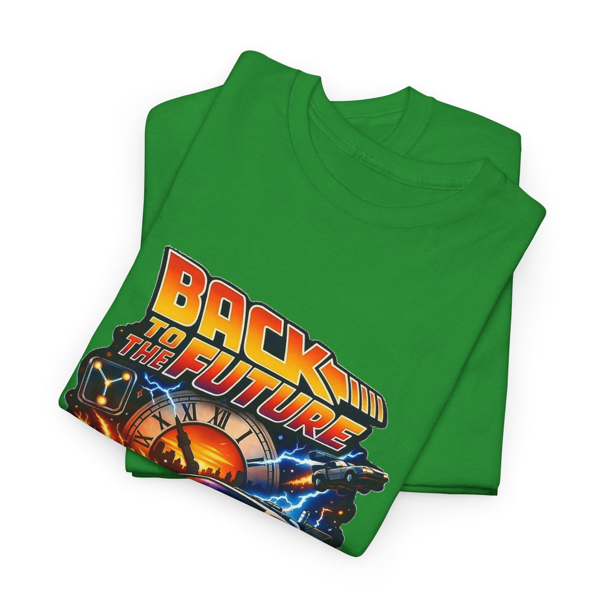 Back to the Future Graphic Tee – Retro 1985 DeLorean Design