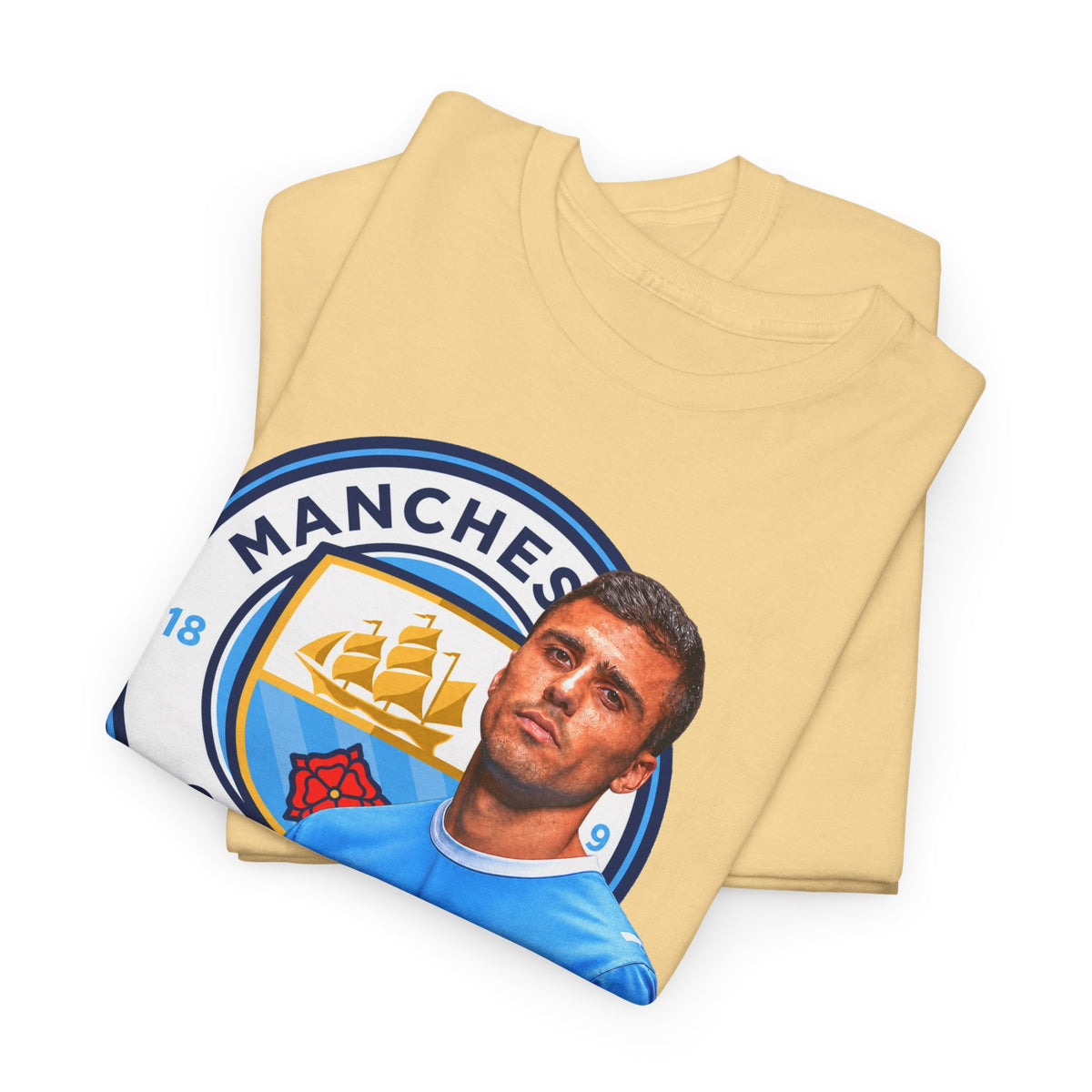Rodri Manchester City Legend Football Tee — Player Portrait Soccer Shirt