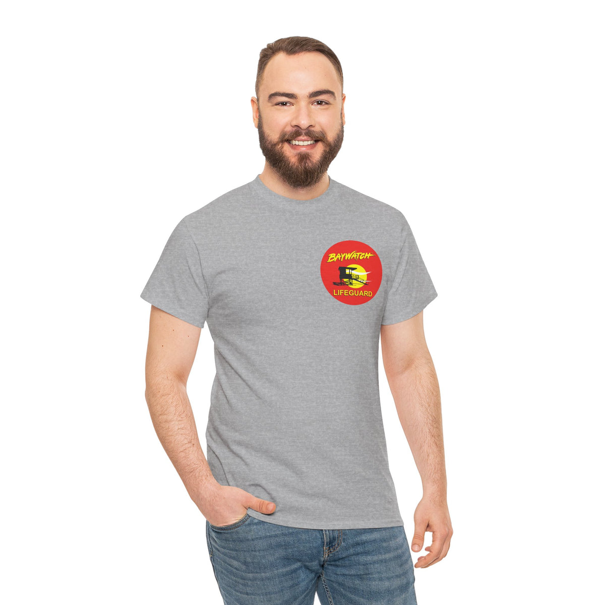 Baywatch Lifeguard Graphic Cotton T-Shirt