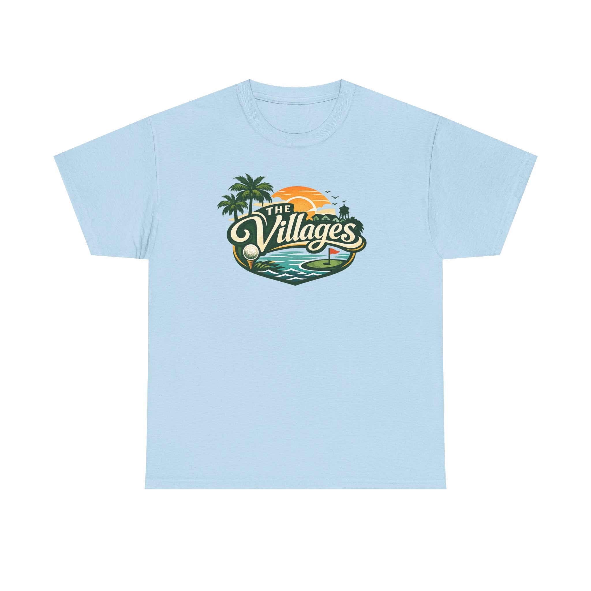 The Villages of Florida Sunset Logo Tee - Florida Palm Beach Retro T-Shirt
