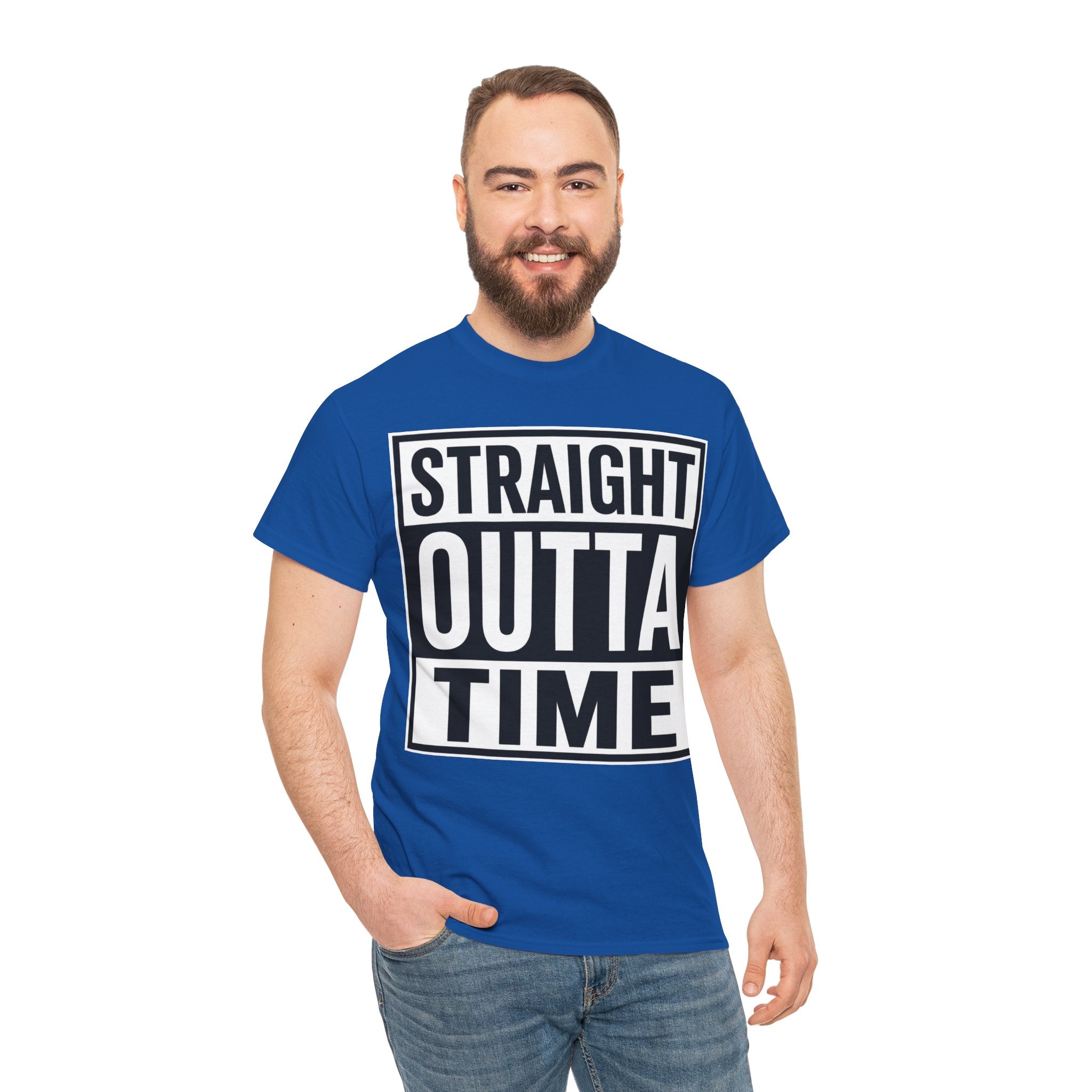 Straight Outta Time T-Shirt — Funny Retro Text Tee