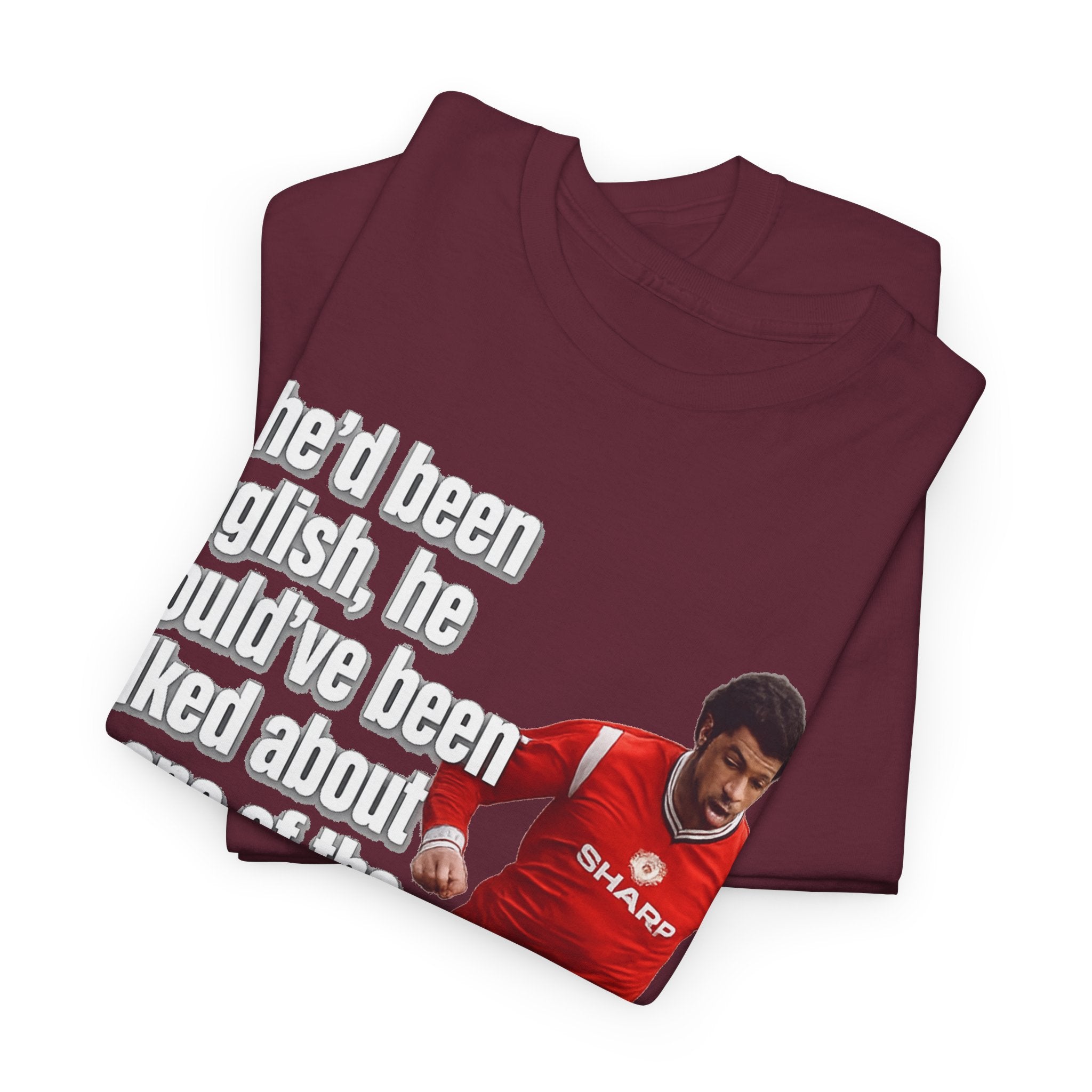 Vintage Football Tee — 'if he'd been English...' Roy Keane on Paul McGrath Quote Shirt