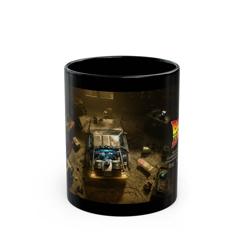 Back to the Future Movie Logo Black Mug — 11oz & 15oz Ceramic