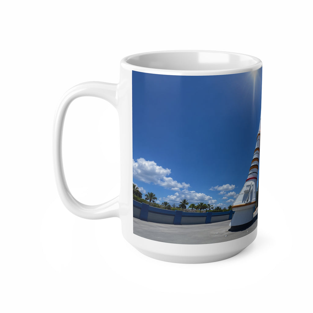 Space Shuttle Stack Ceramic Mug — NASA Rocket Launch Photo Coffee Cup