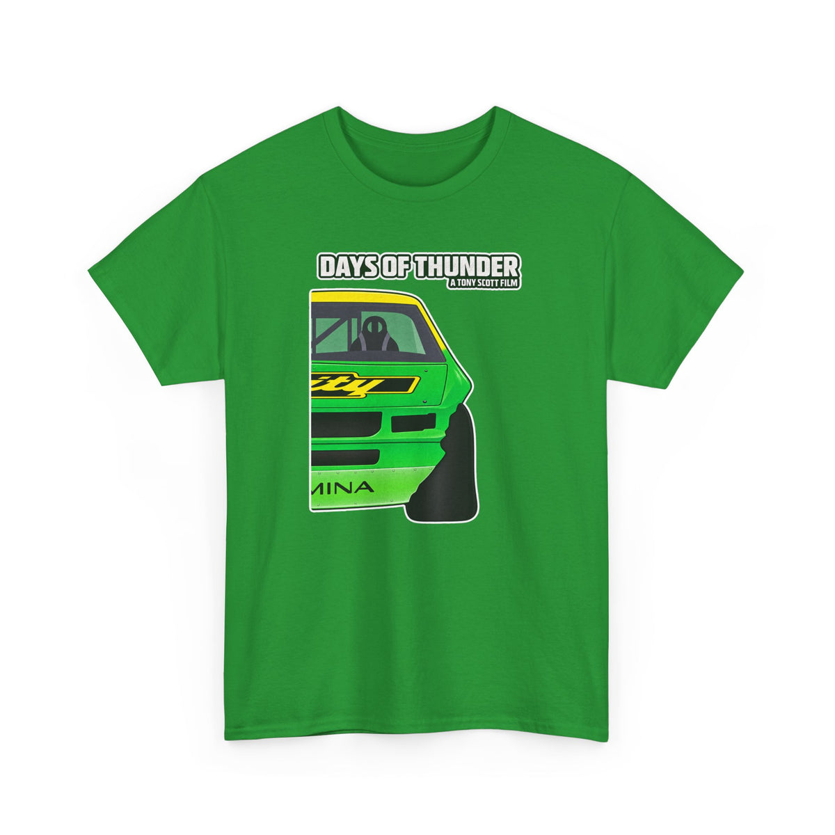 Days of Thunder Racing Car T‑Shirt — Retro Green Muscle Car Tee