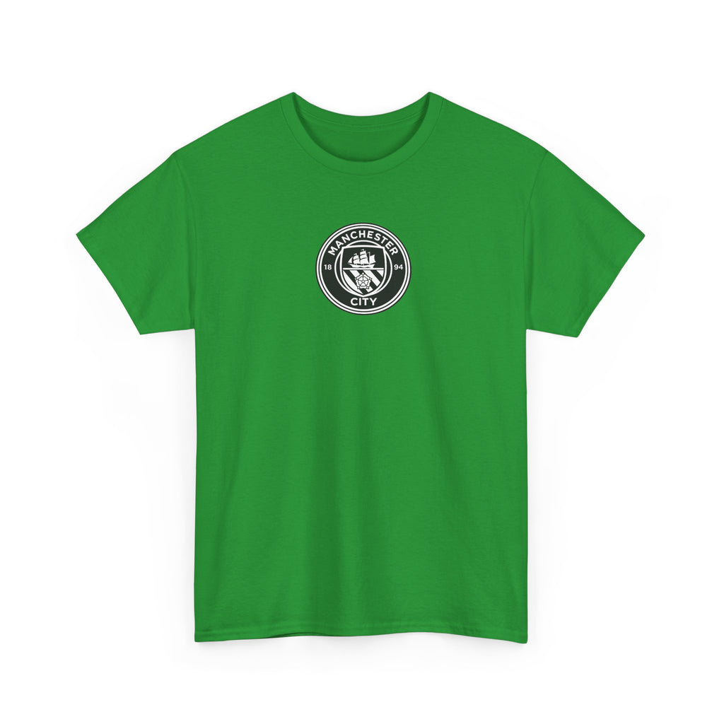 Man City Unofficial T-Shirt — Vintage Crest Logo Tee (Small Chest Emblem)