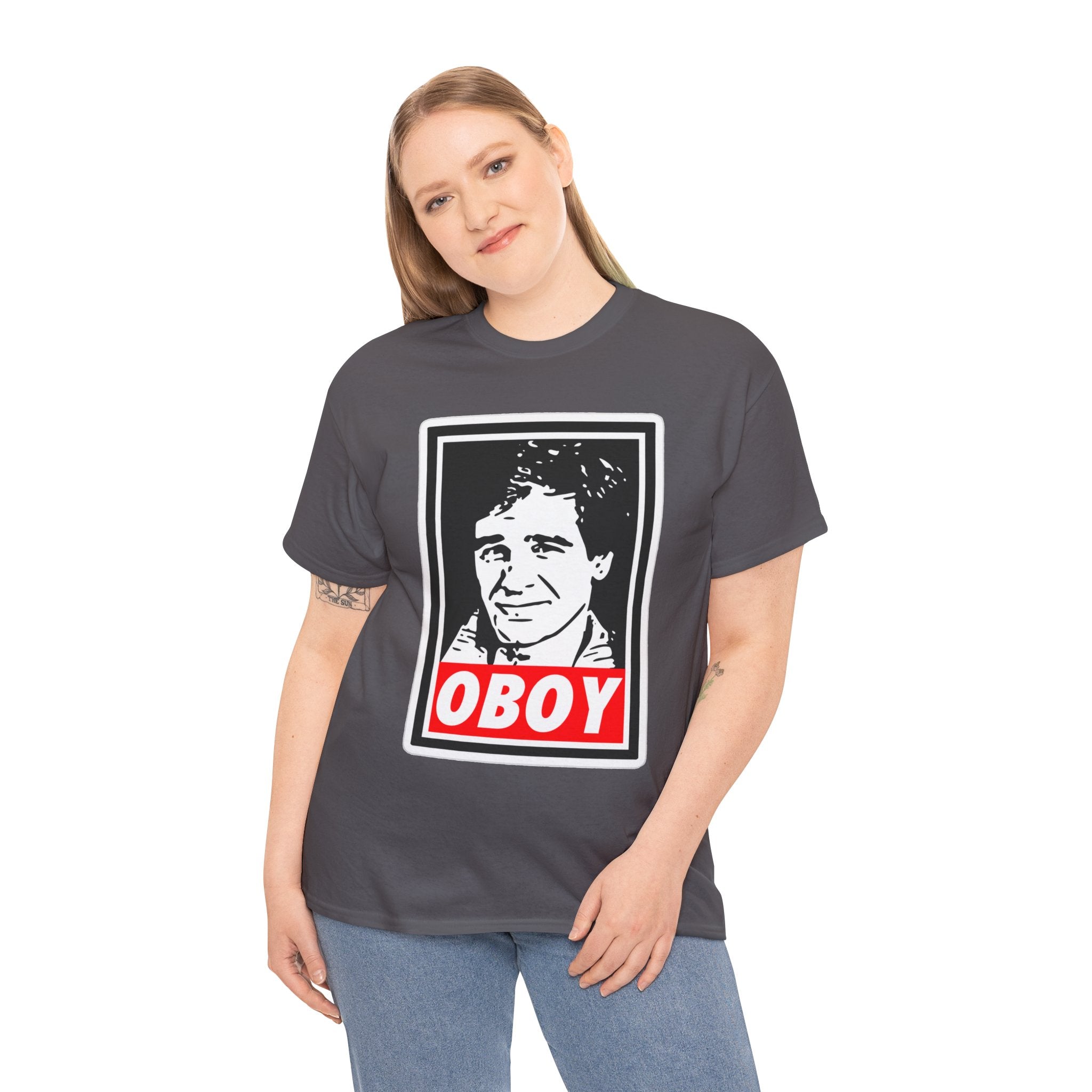 Oboy Quantum Leap Graphic Tee — Retro Pop Art Portrait T‑Shirt