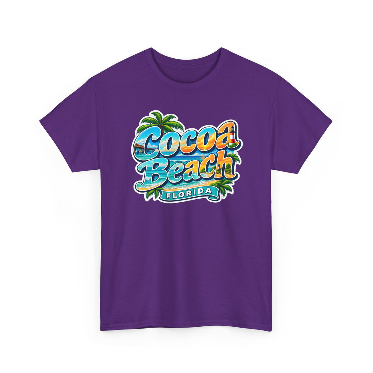 Cocoa Beach Florida Vintage Surf Cotton T-Shirt