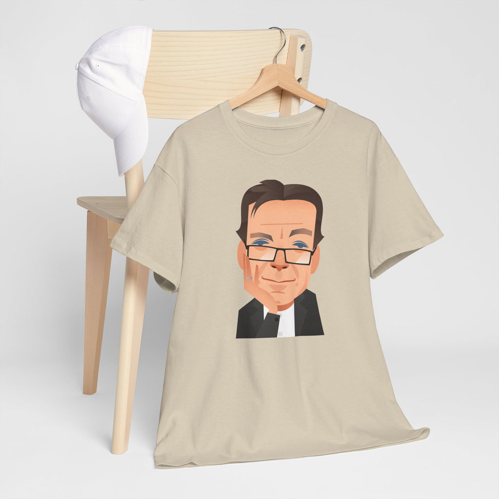 Tony Wilson Manchester Legend Caricature Gentleman Face Cotton T-Shirt