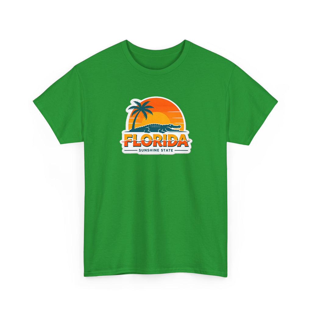 Florida Sunshine State T-Shirt — Retro Palm Sunset Graphic Tee