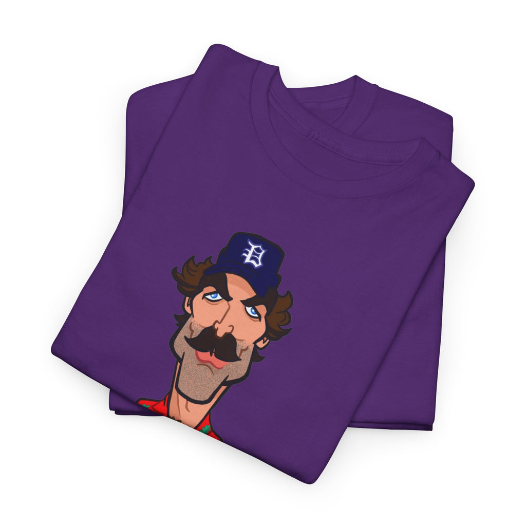 Magnum PI Retro Caricature T-Shirt — Retro Mustache Hat Portrait Tee