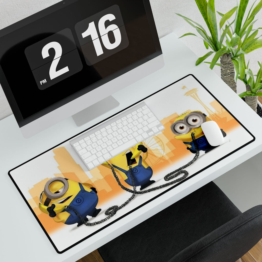 Minion Phone Line Desk Mat — Cute Despicable Me Gaming/Office Mouse Pad