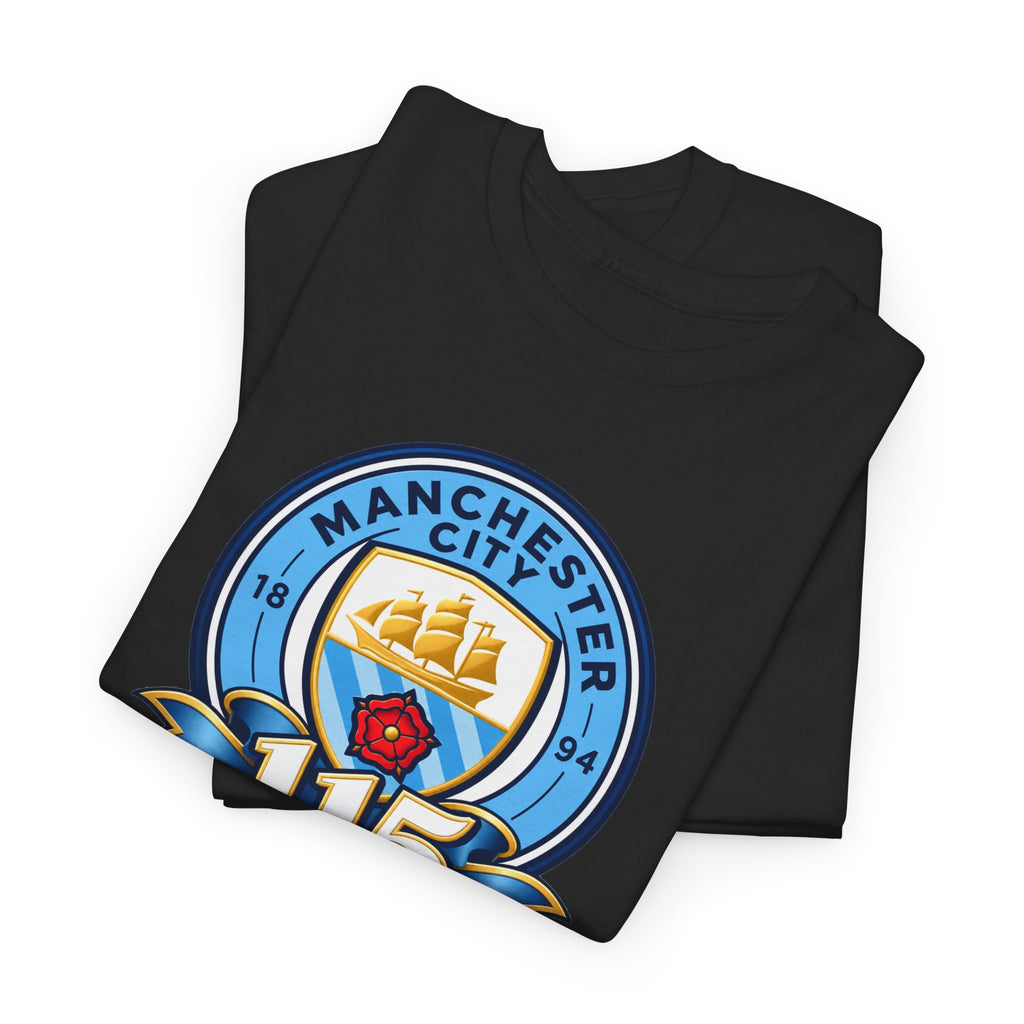 Manchester City 115th Crest Inspired Cotton T-Shirt