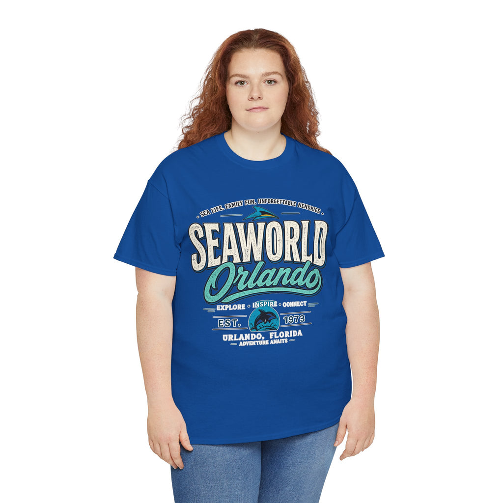 SeaWorld Orlando Graphic Tee — Retro Explore Inspire Connect Vacation Shirt