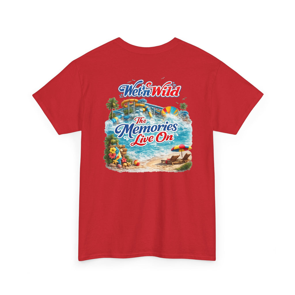 Wet'n Wild Beach Tee — "The Memories Live On" Retro Island Graphic Shirt