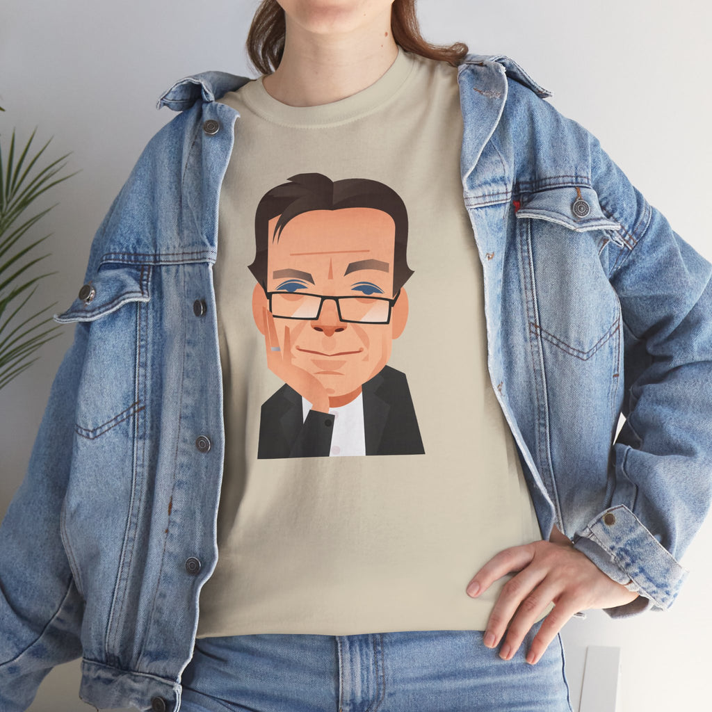 Tony Wilson Manchester Legend Caricature Gentleman Face Cotton T-Shirt