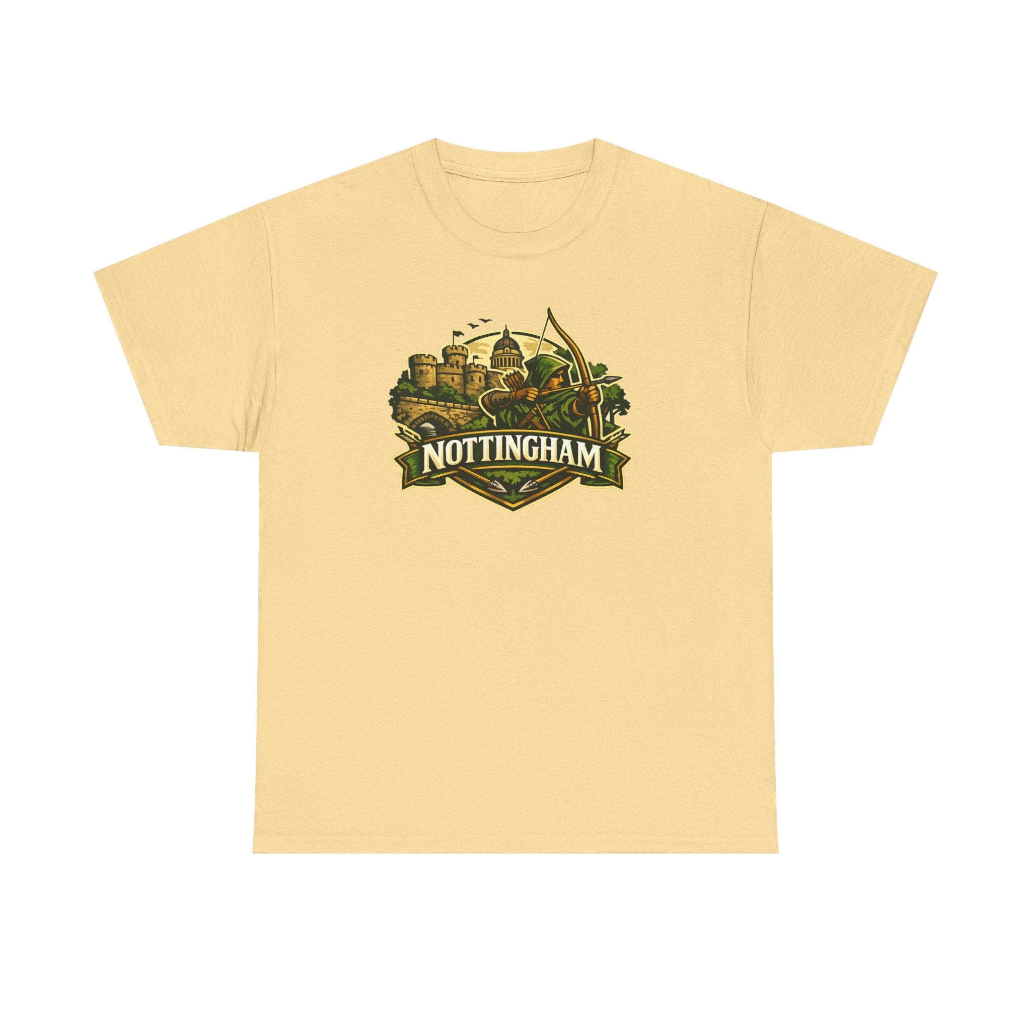 Nottingham Vintage Crest T-Shirt — Robin Hood Castle Travel Tee