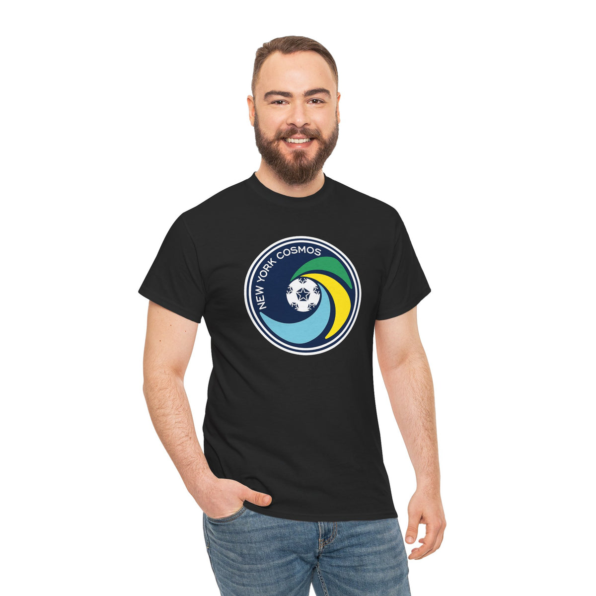 New York Cosmos Retro Logo Cotton T‑Shirt — Vintage Soccer Tee
