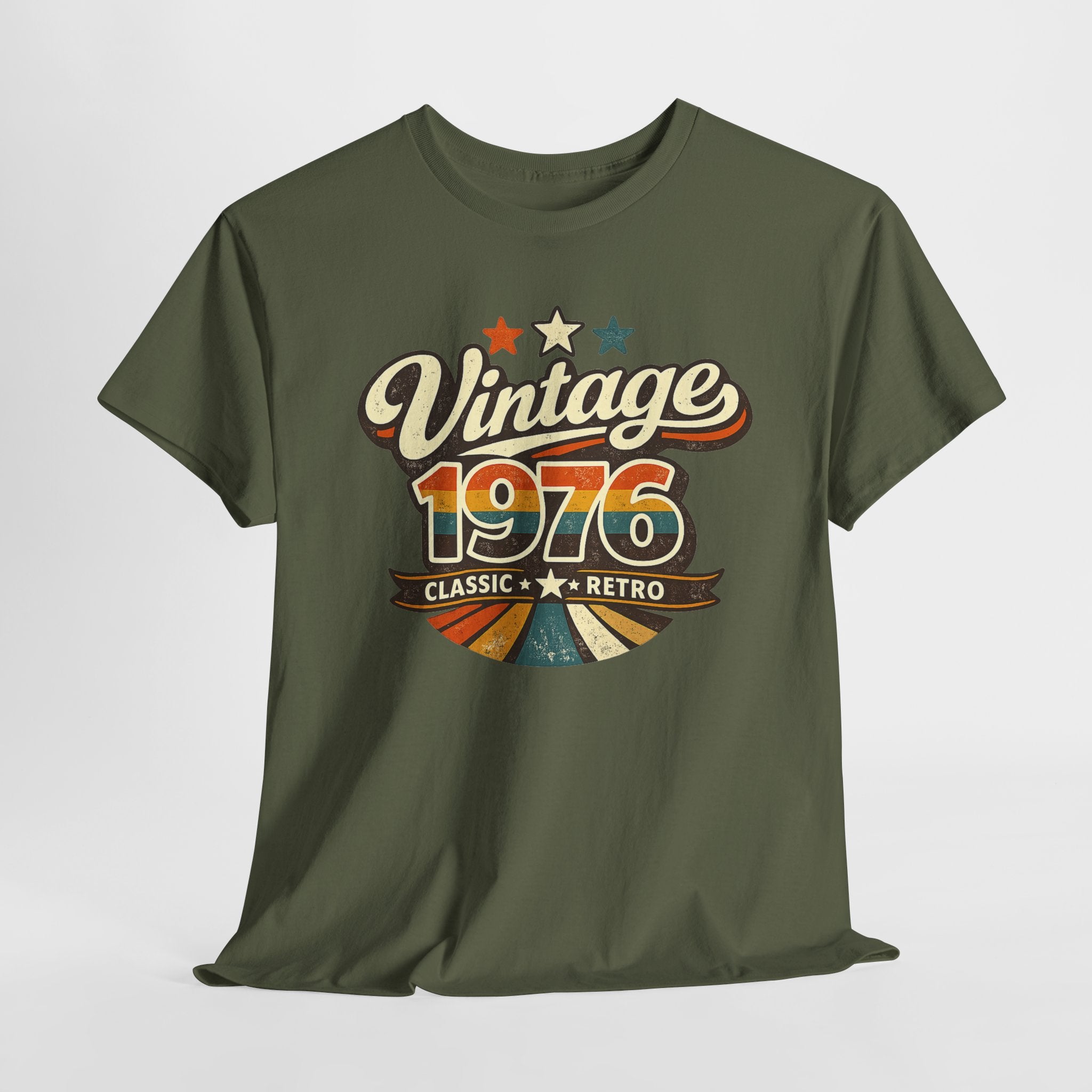 Vintage 1976 Retro Graphic Tee — Classic Birthday or Anniversary Gift