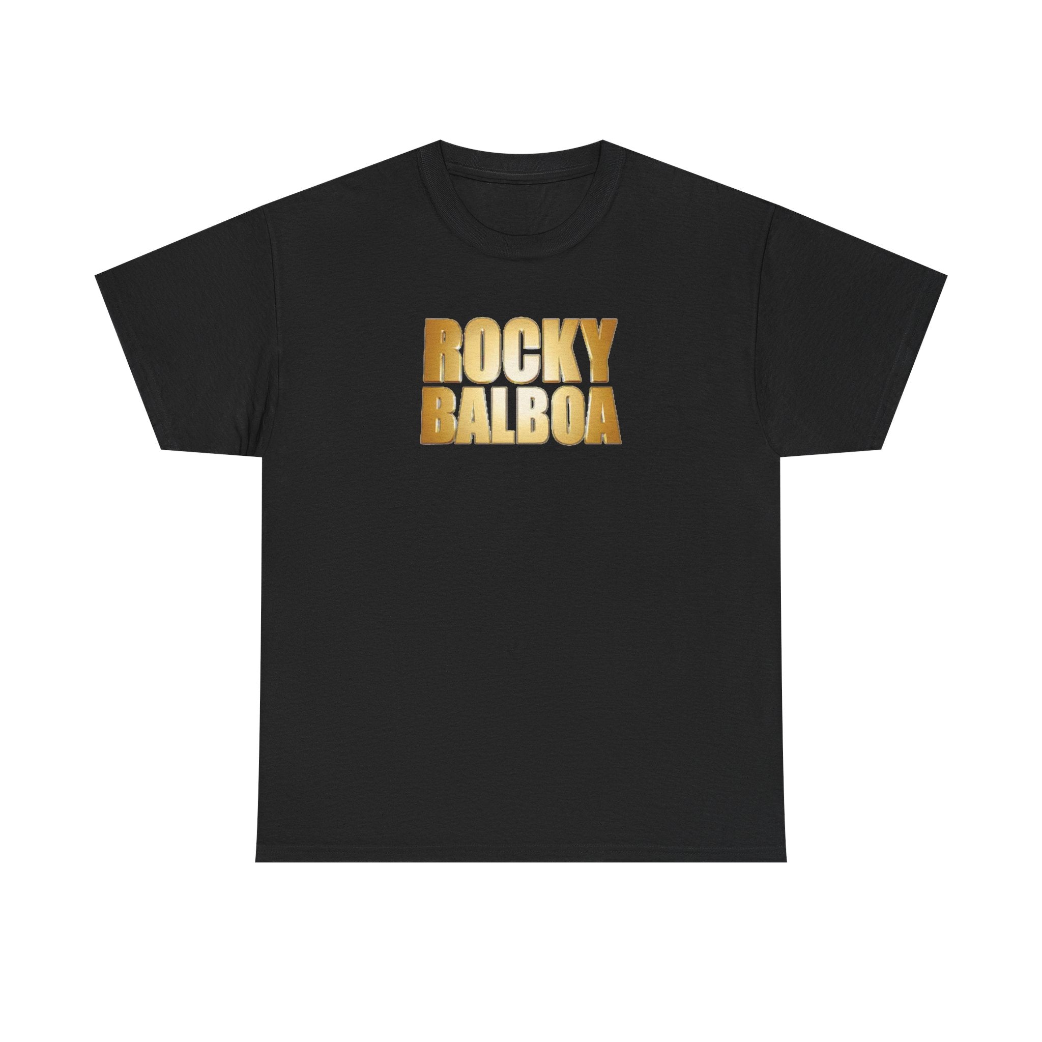 Rocky Balboa Gold Logo Tee — Retro Boxing Movie Fan T-Shirt