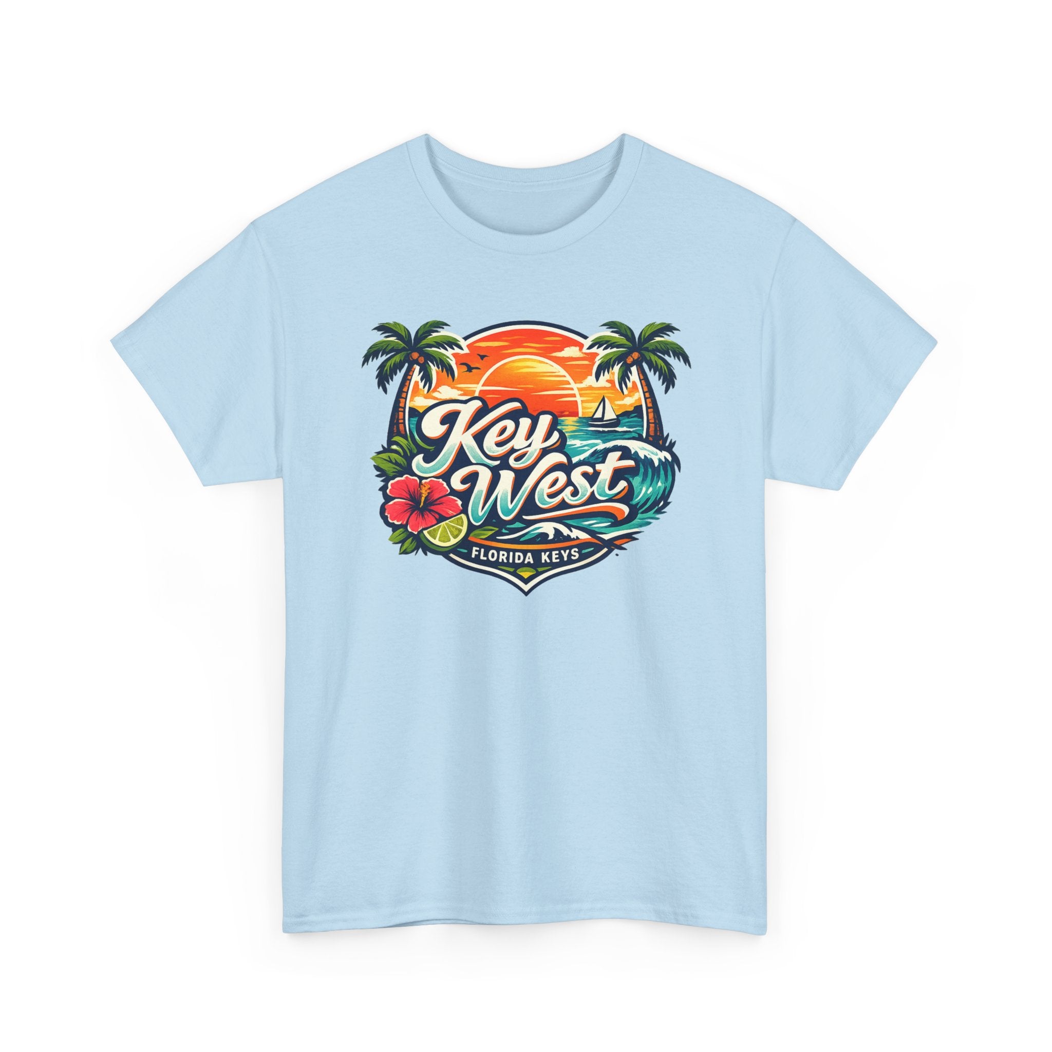 Key West Florida Keys T‑Shirt — Tropical Sunset Palm Beach Souvenir Tee