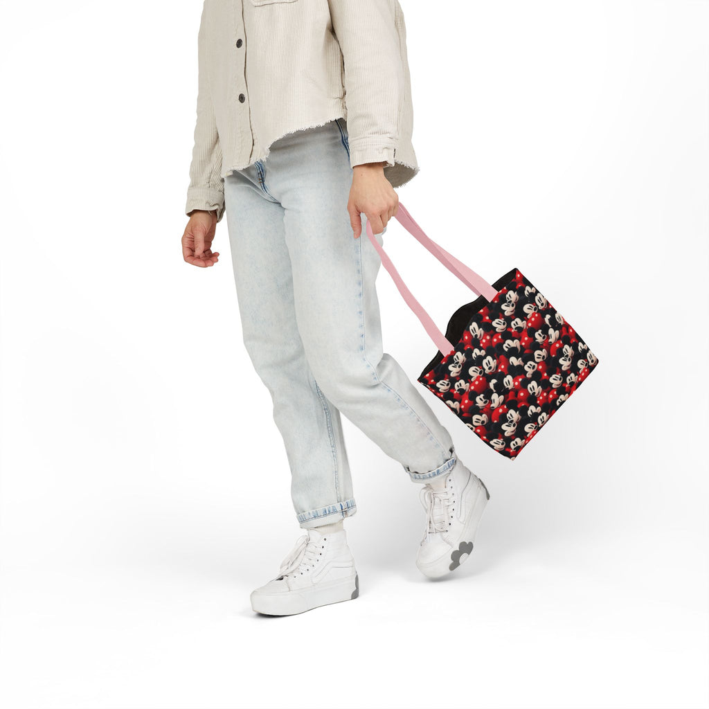 Mickey Mouse Canvas Tote — Retro Cartoon Character Allover Print