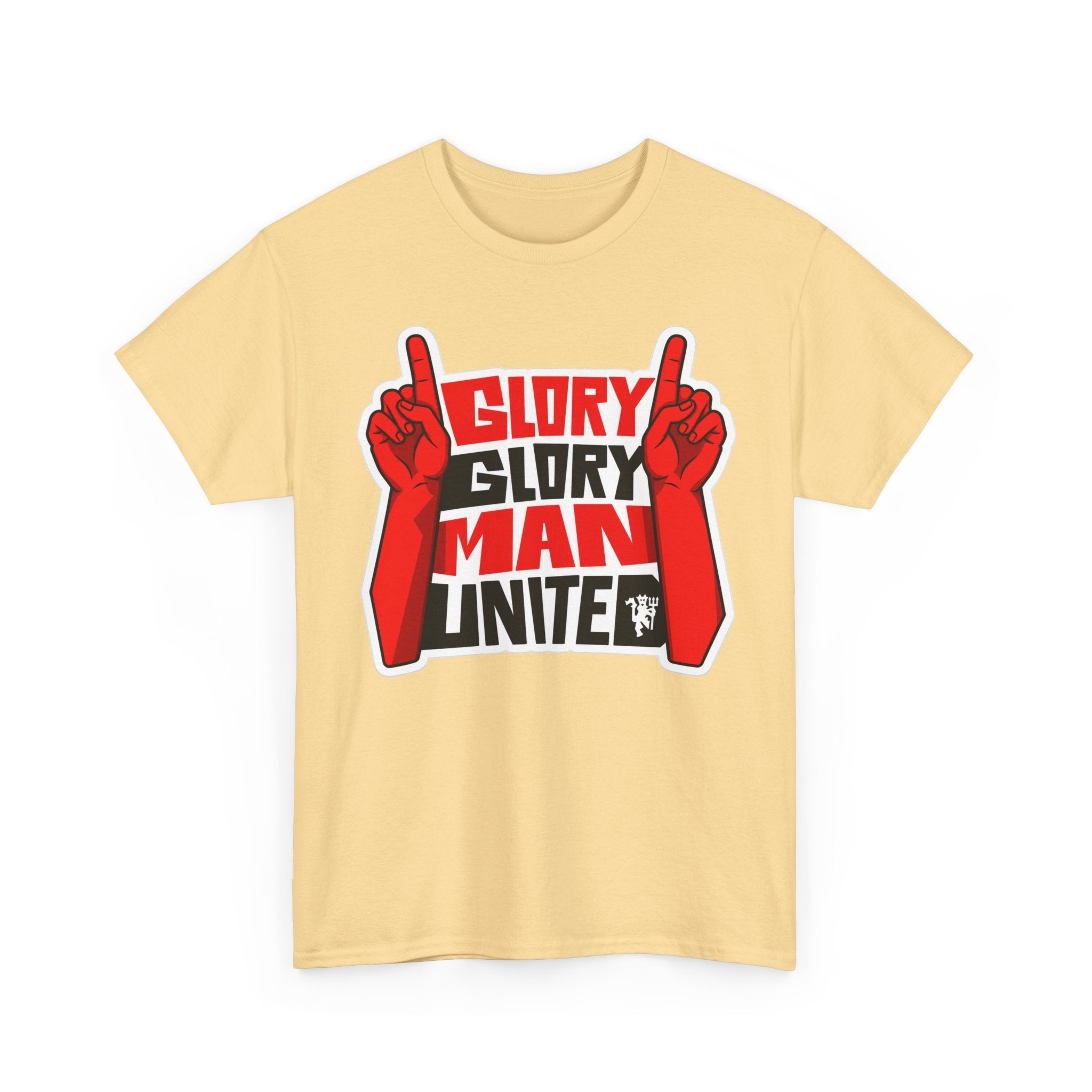 Glory Glory Man United T-Shirt — Retro Red Football Fan Tee