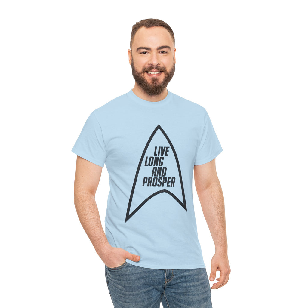 Live Long and Prosper T‑Shirt — Sci‑Fi Starfleet Insignia Tee