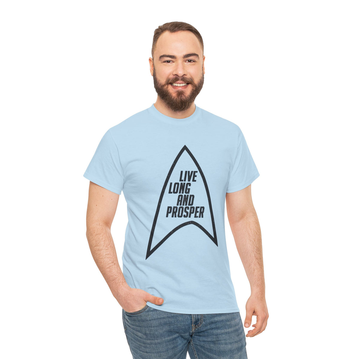 Live Long and Prosper T‑Shirt — Sci‑Fi Starfleet Insignia Tee