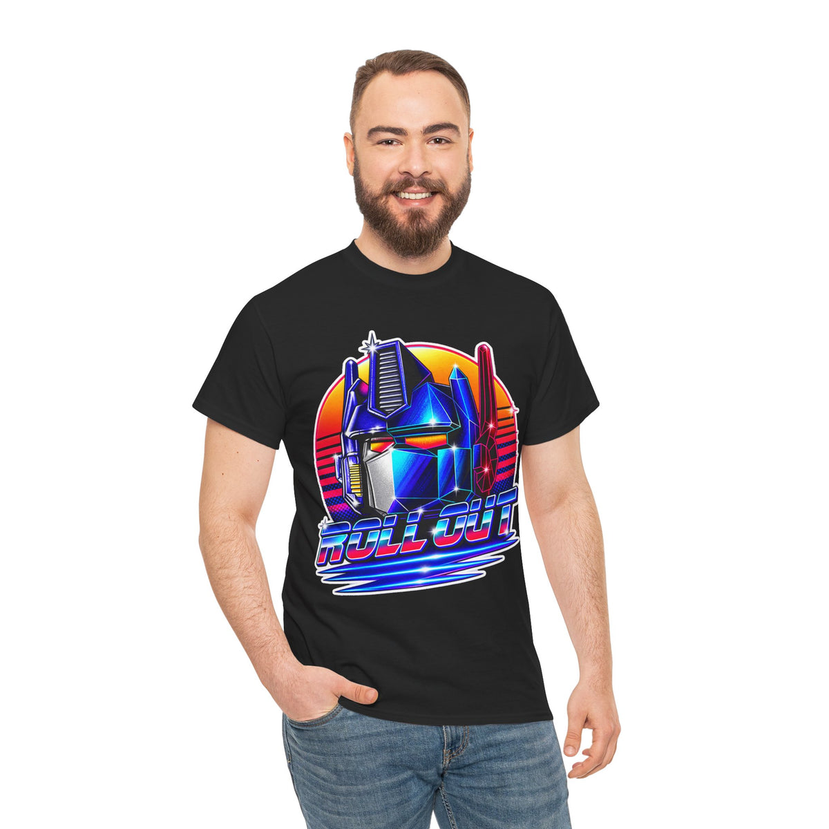 “Roll Out” Optimus-Inspired Graphic Transformers Cotton T-Shirt