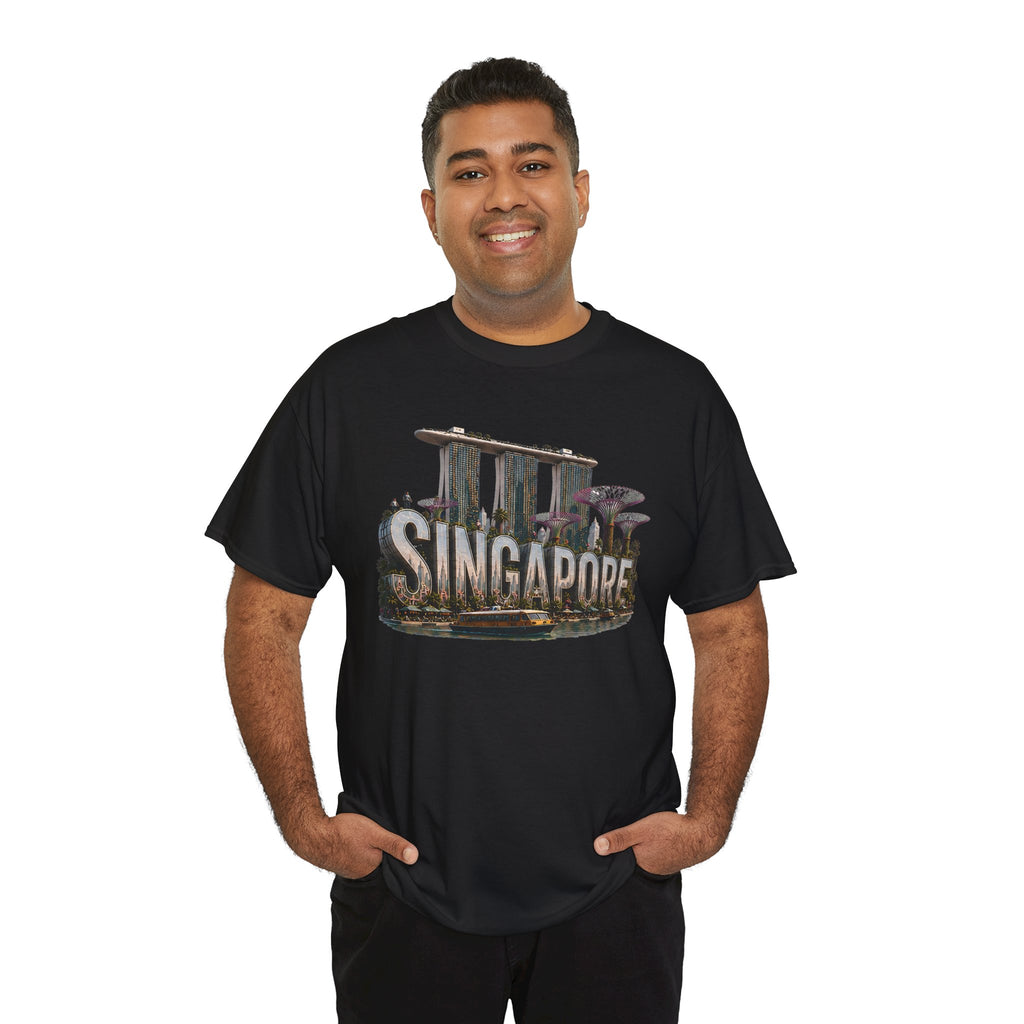 Singapore Skyline T-Shirt — Marina Bay Sands & Supertree Graphic Tee