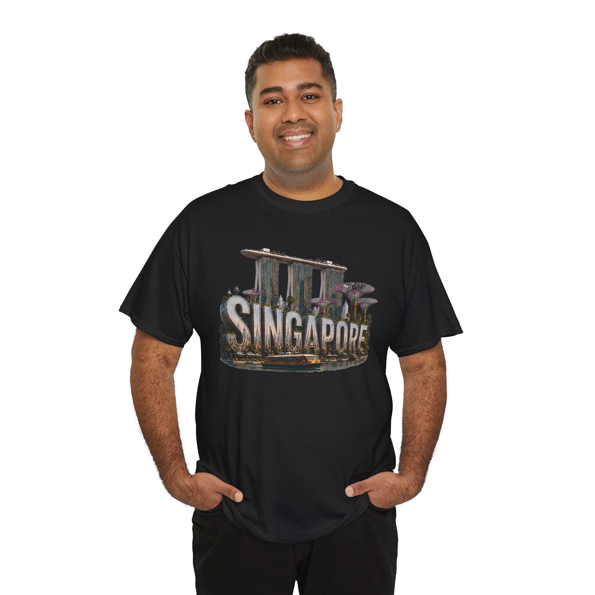 Singapore Skyline T-Shirt — Marina Bay Sands & Supertree Graphic Tee