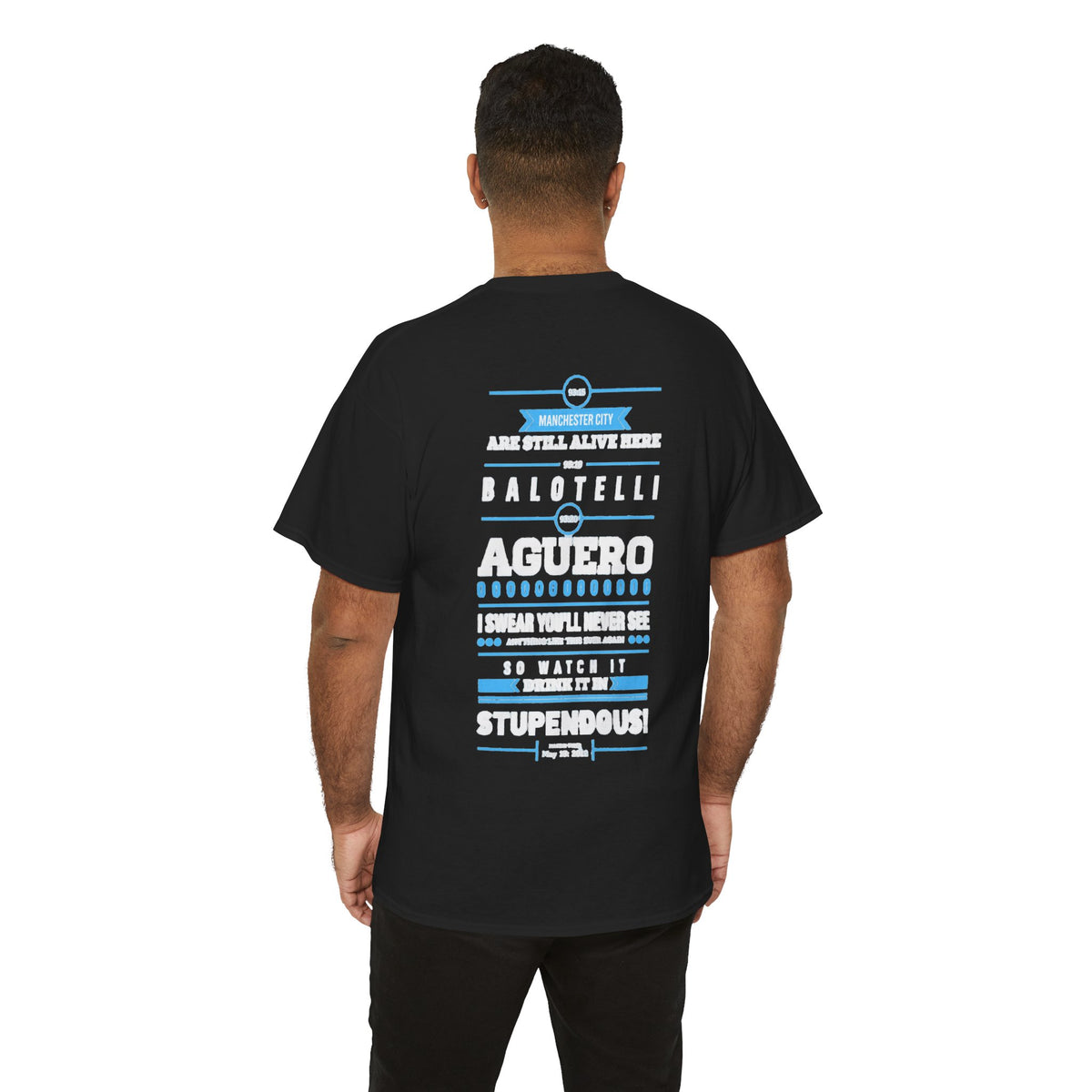 Manchester City Vintage Football Tee — Aguero & Balotelli Fan Shirt