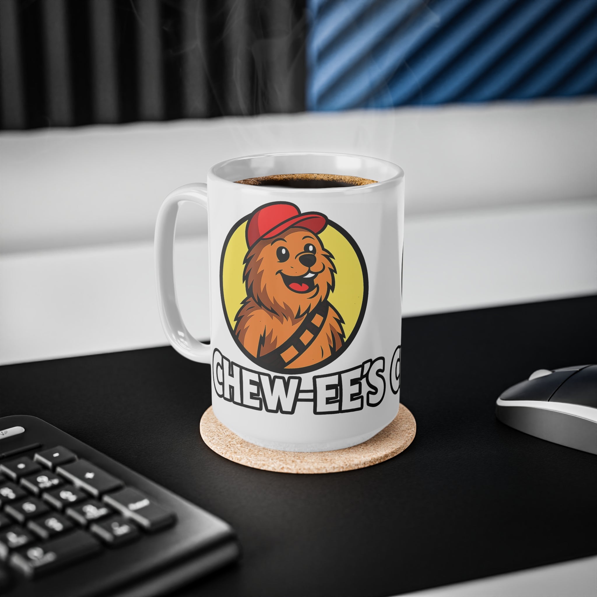 Chew-ee’s Chewbacca Mug — Cute Star Wars-Inspired Ceramic Coffee Cup (11oz & 15oz)