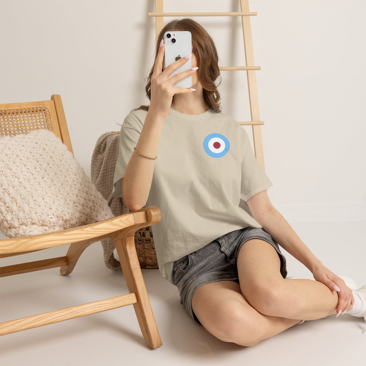Manchester City Inspired Target Roundel Cotton T-Shirt