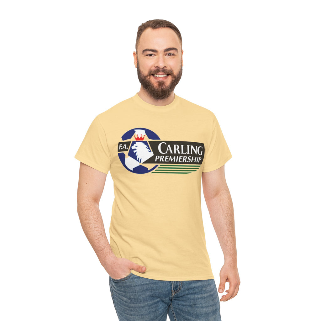 Carling Premiership Soccer Logo Tee — Vintage Football T‑Shirt