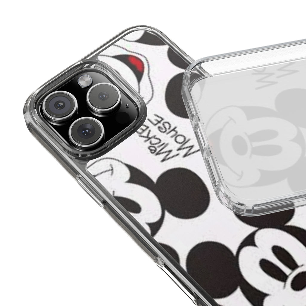 Mickey Mouse Clear Phone Case – Retro Cartoon Pattern Clear Case