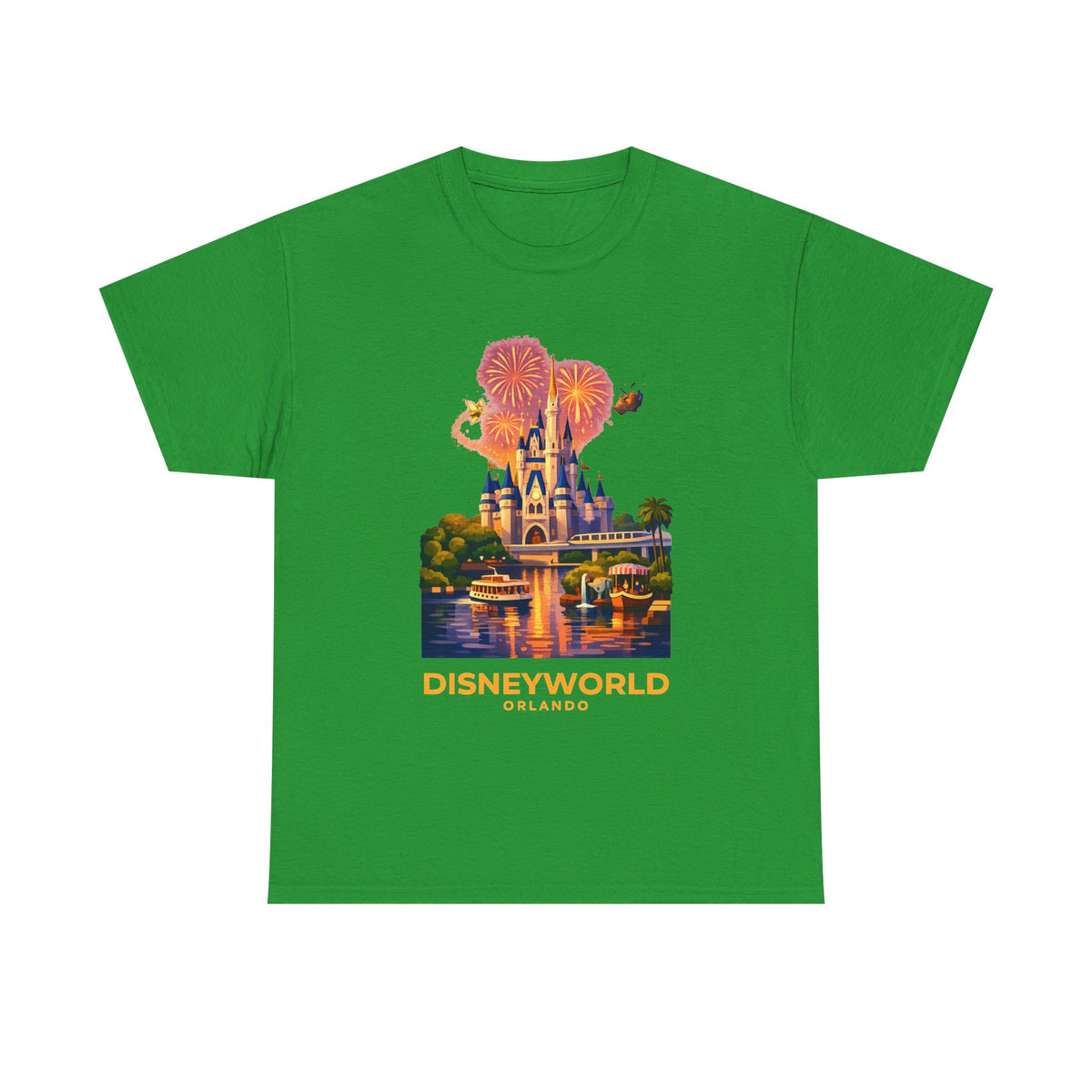 Disney World Castle Orlando Fireworks Cotton T‑Shirt