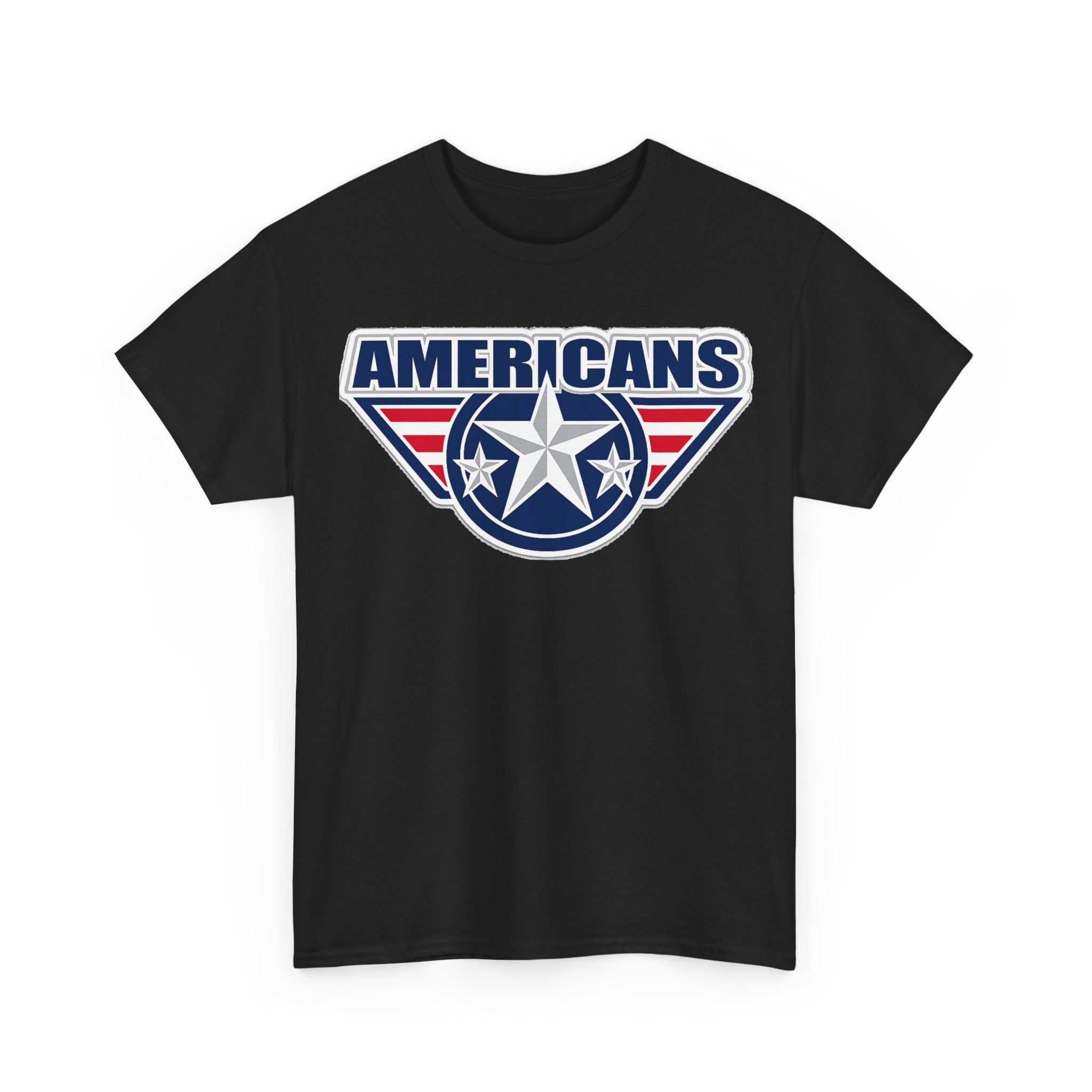 Americans Patriotic Star T‑Shirt — Red White Blue USA Graphic Tee