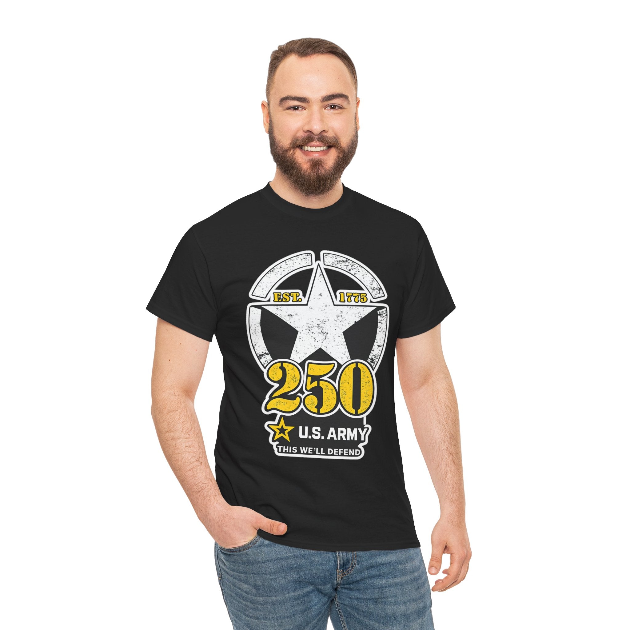 U.S. Army 250 Star Vintage T-Shirt – Military Pride Veteran Tee