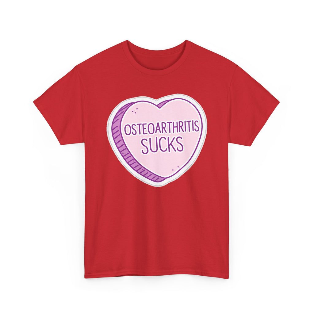 Osteoarthritis Sucks T-Shirt — Pink Heart Awareness Tee
