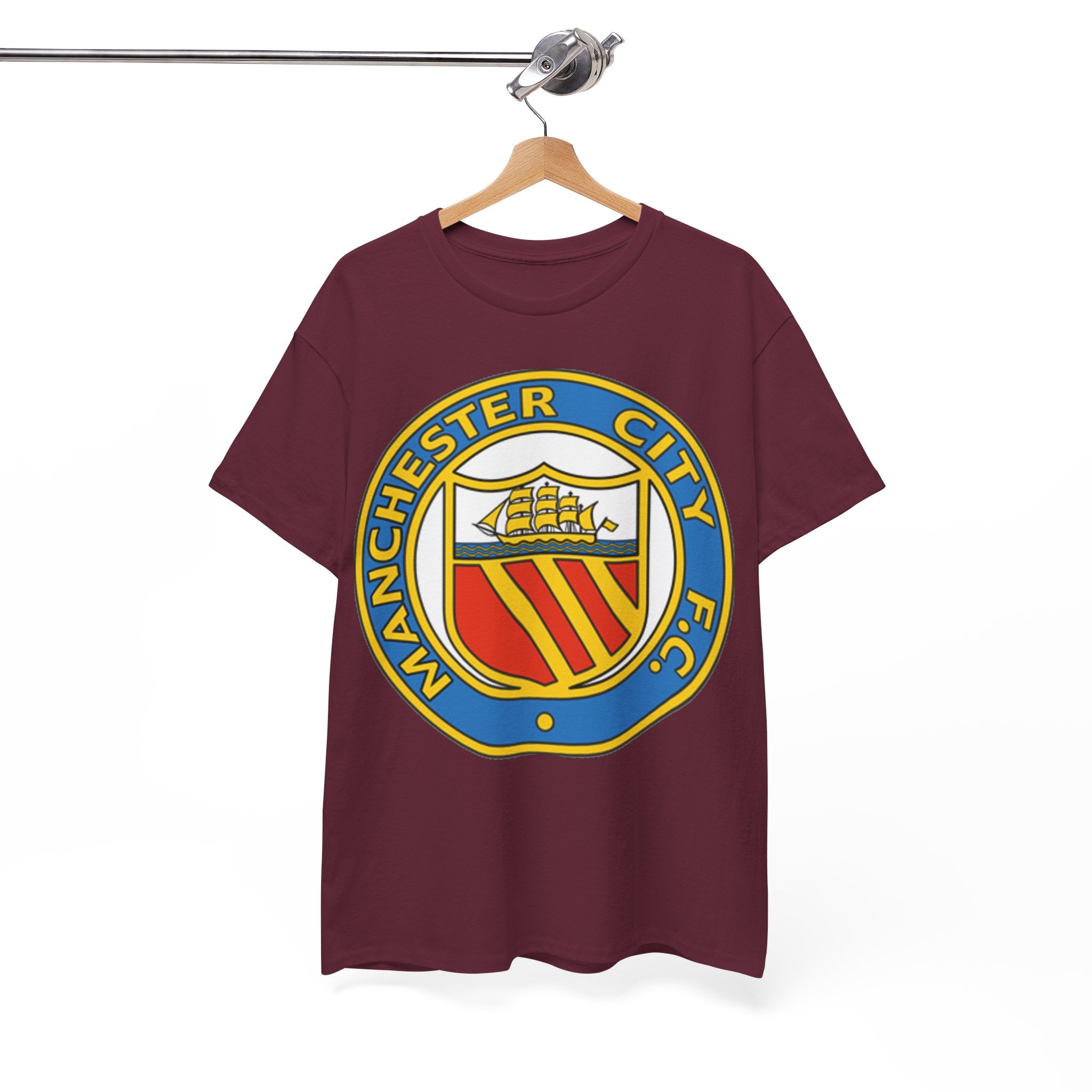 Manchester City Football Club Retro Crest T-Shirt - Retro Soccer Fan Tee