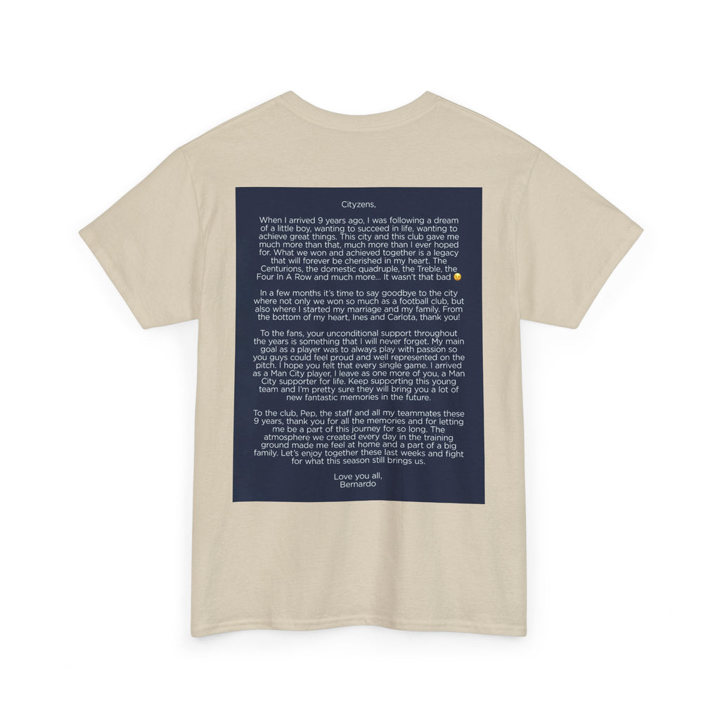 Bernardo Silva Tribute Tee – Inspirational Letter & Celebrating Goal Moment