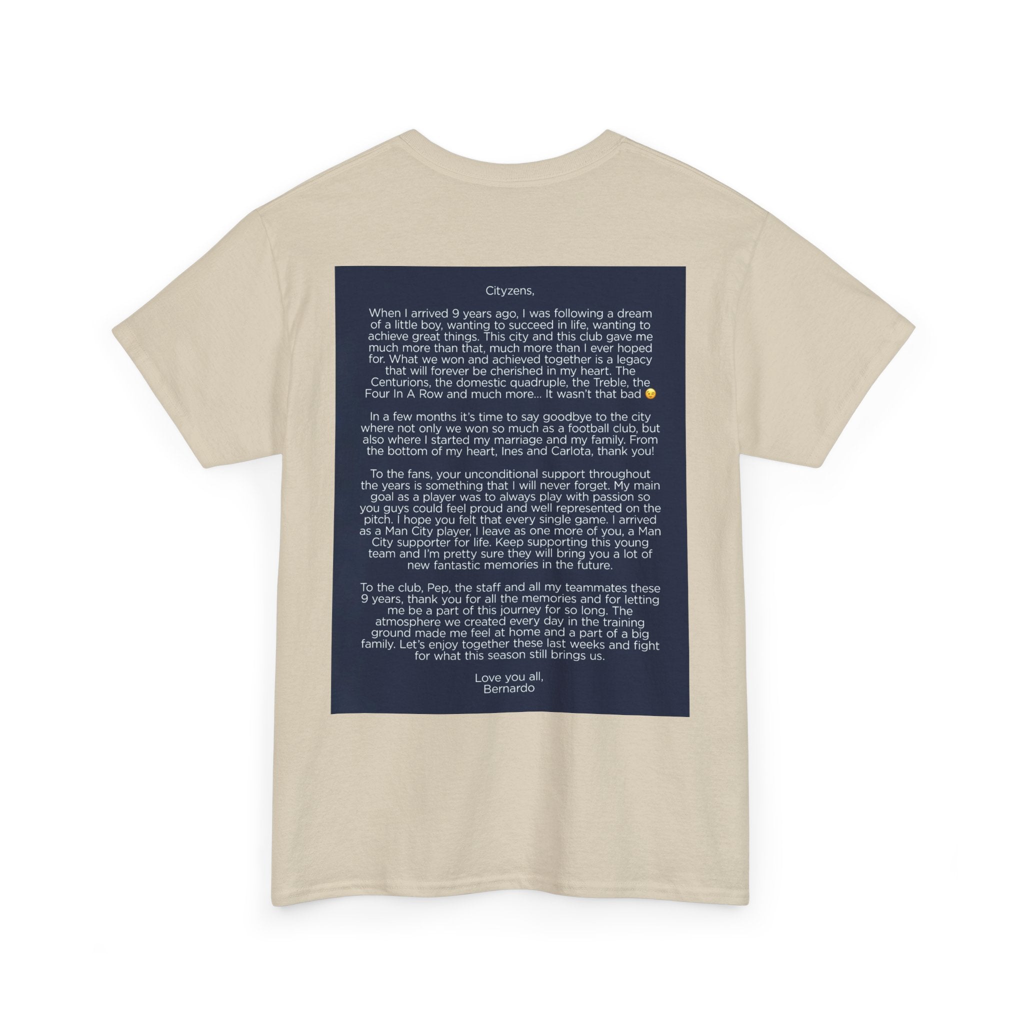 Bernardo Silva Tribute Tee – Inspirational Letter & Celebrating Goal Moment