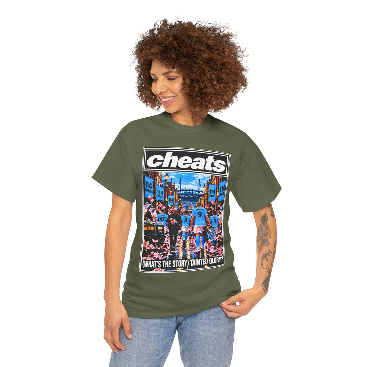 Cheats “What’s the Story? Tainted Glory?” Sports Graphic Cotton T-Shirt